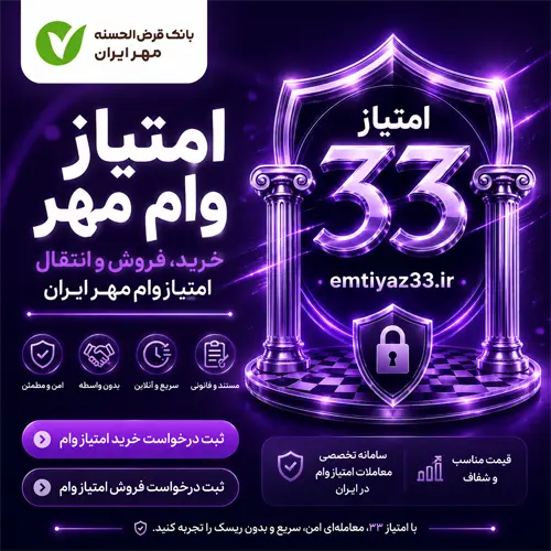 خرید و فروش امتیاز وام مهر ایران در سامانه امتیاز ۳۳